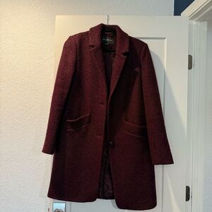 Marc New York Burgundy Wool Coat in size 8